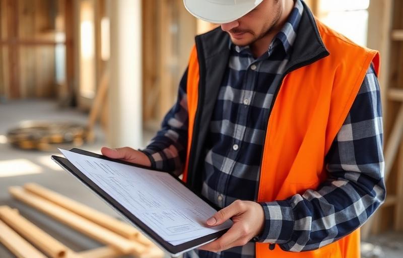 Contractor reviewing a quote on tablet